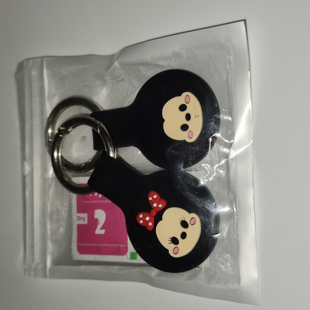 Mickey & Minnie Mouse Air Tag Holders - New In Packaging - Heavy Duty Ri…
